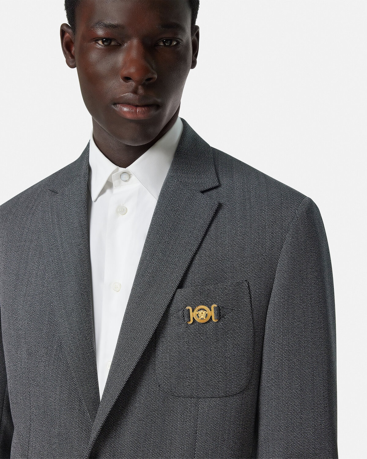Mouliné Wool Single-Breasted Blazer - 3