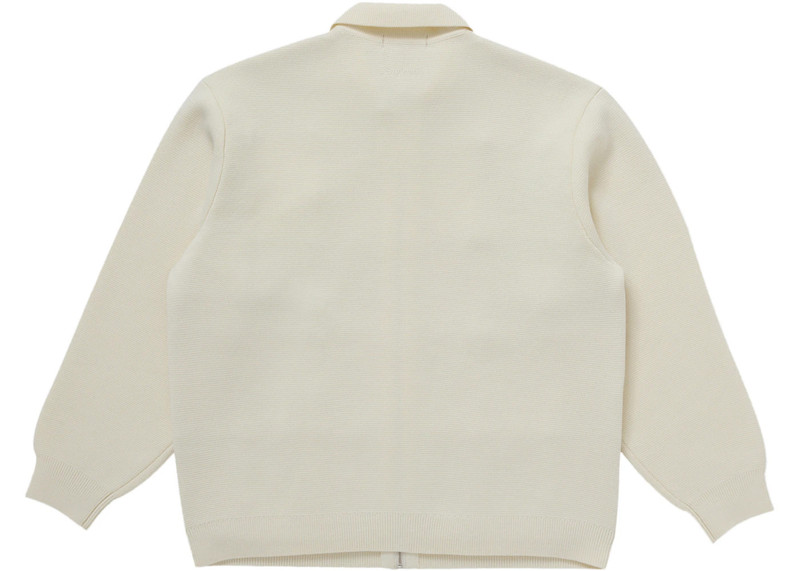 Supreme Supreme Studded Suede Zip Up Cardigan White outlook