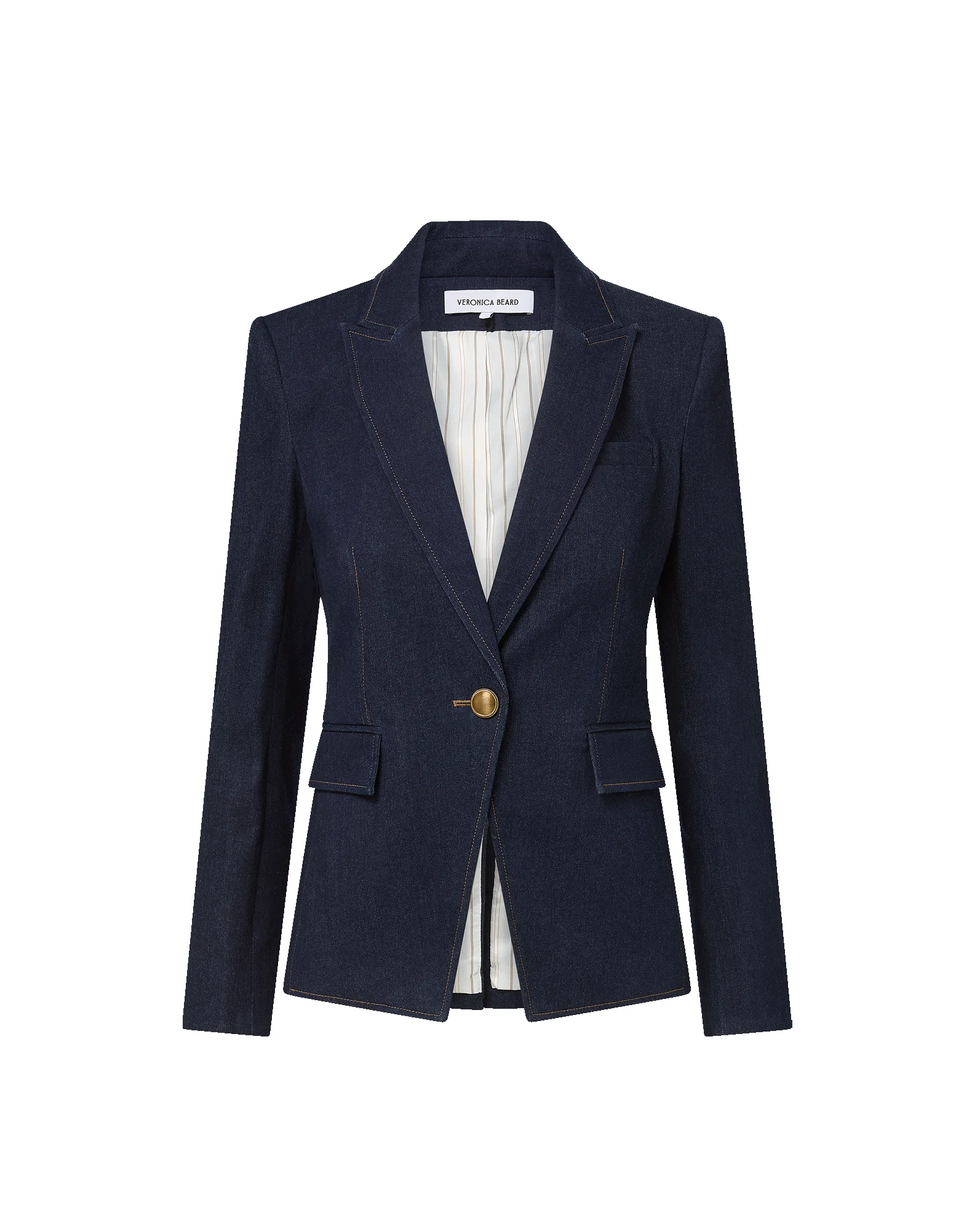 MILLER DENIM SINGLE-BREASTED DICKEY JACKET - 1