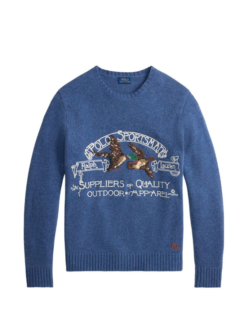 logo intarsia sweater 1