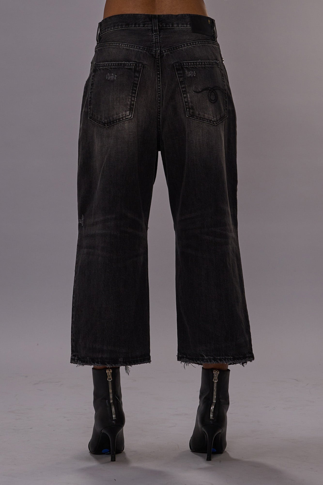 CROP WIDE LEG JEAN - WILSON BLACK - 3