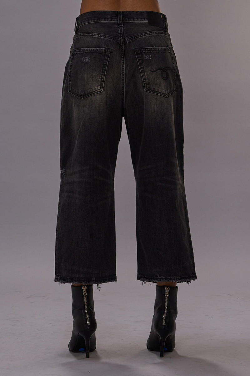 CROP WIDE LEG JEAN - WILSON BLACK 3