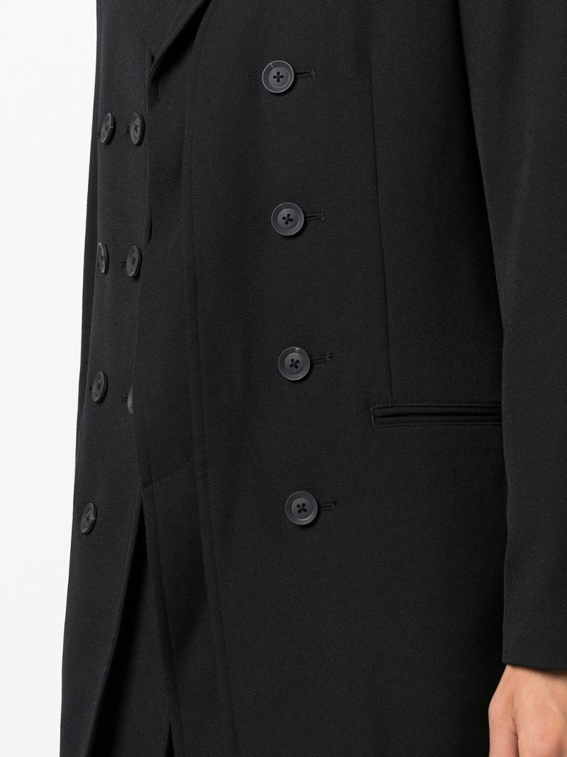 layered double-breast effect jacket 5