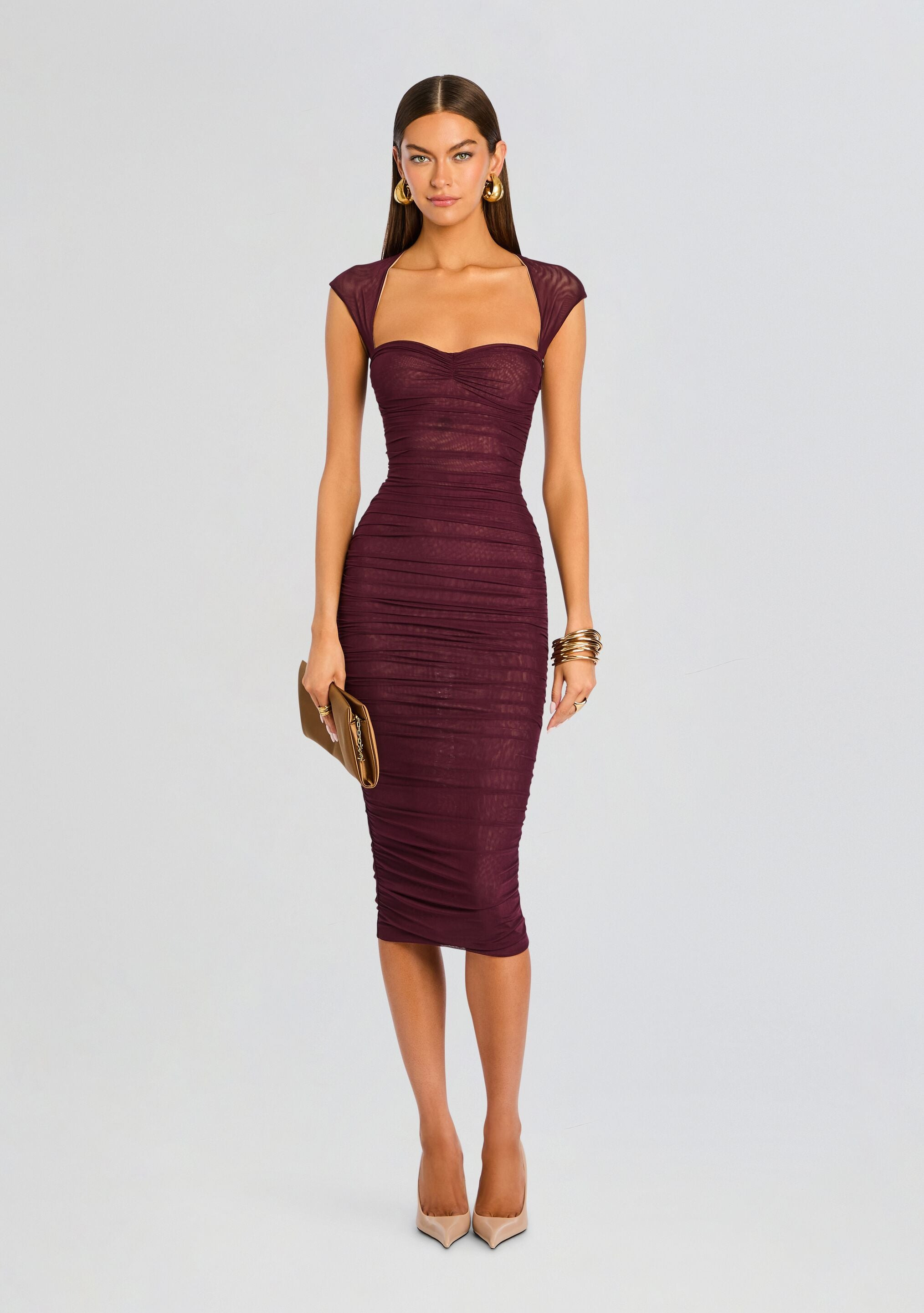 KYLIE MESH MIDI DRESS - 5