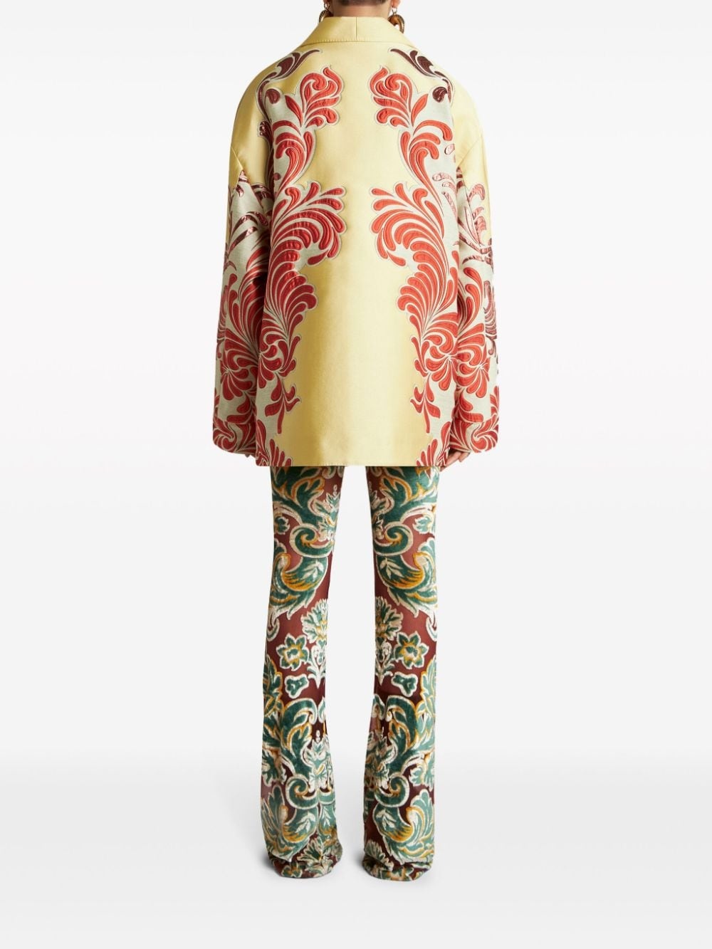 jacquard single-breasted jacket - 4