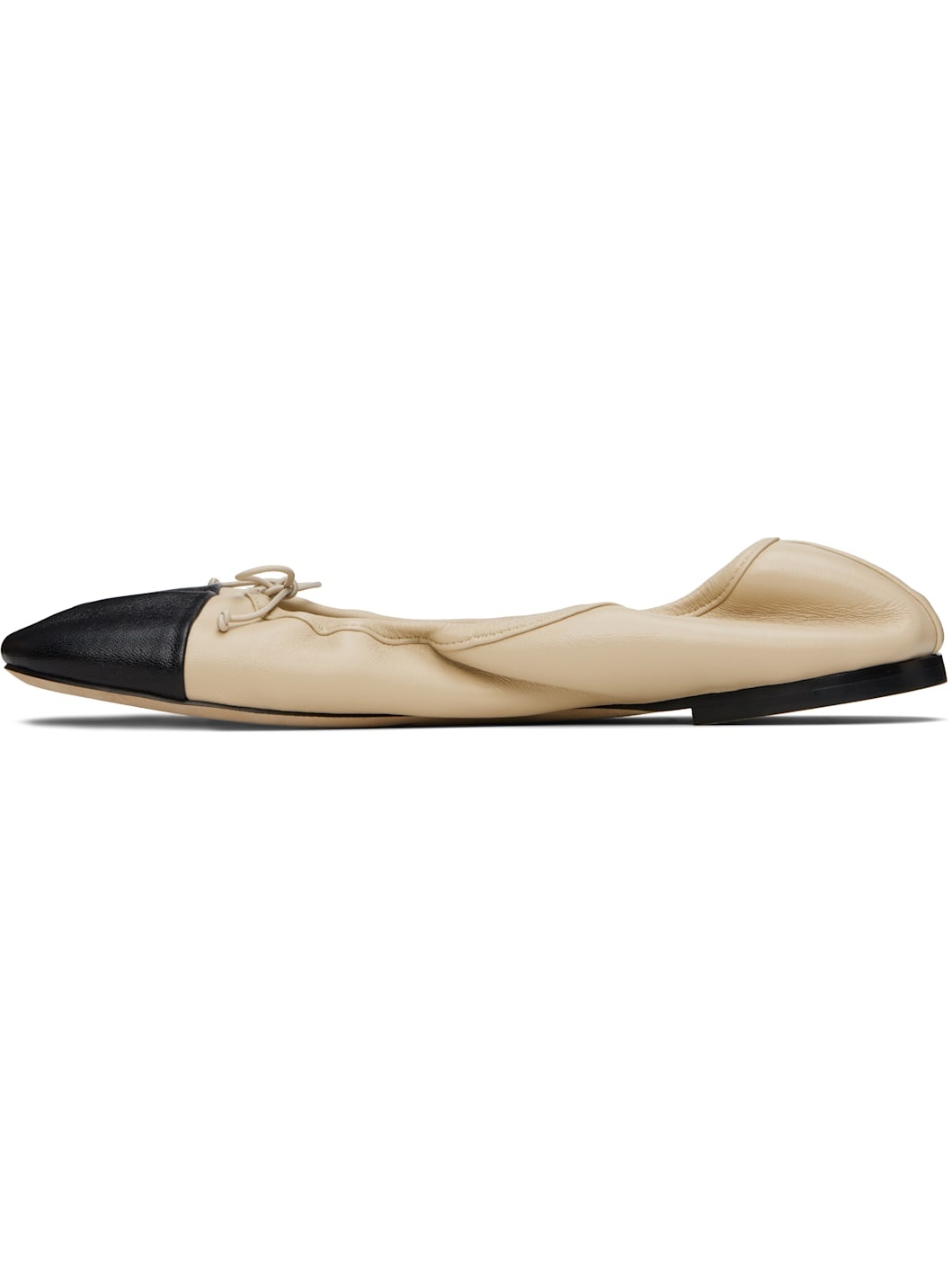 SSENSE Exclusive Beige & Black Tabi Stretch Ballerina Flats - 3