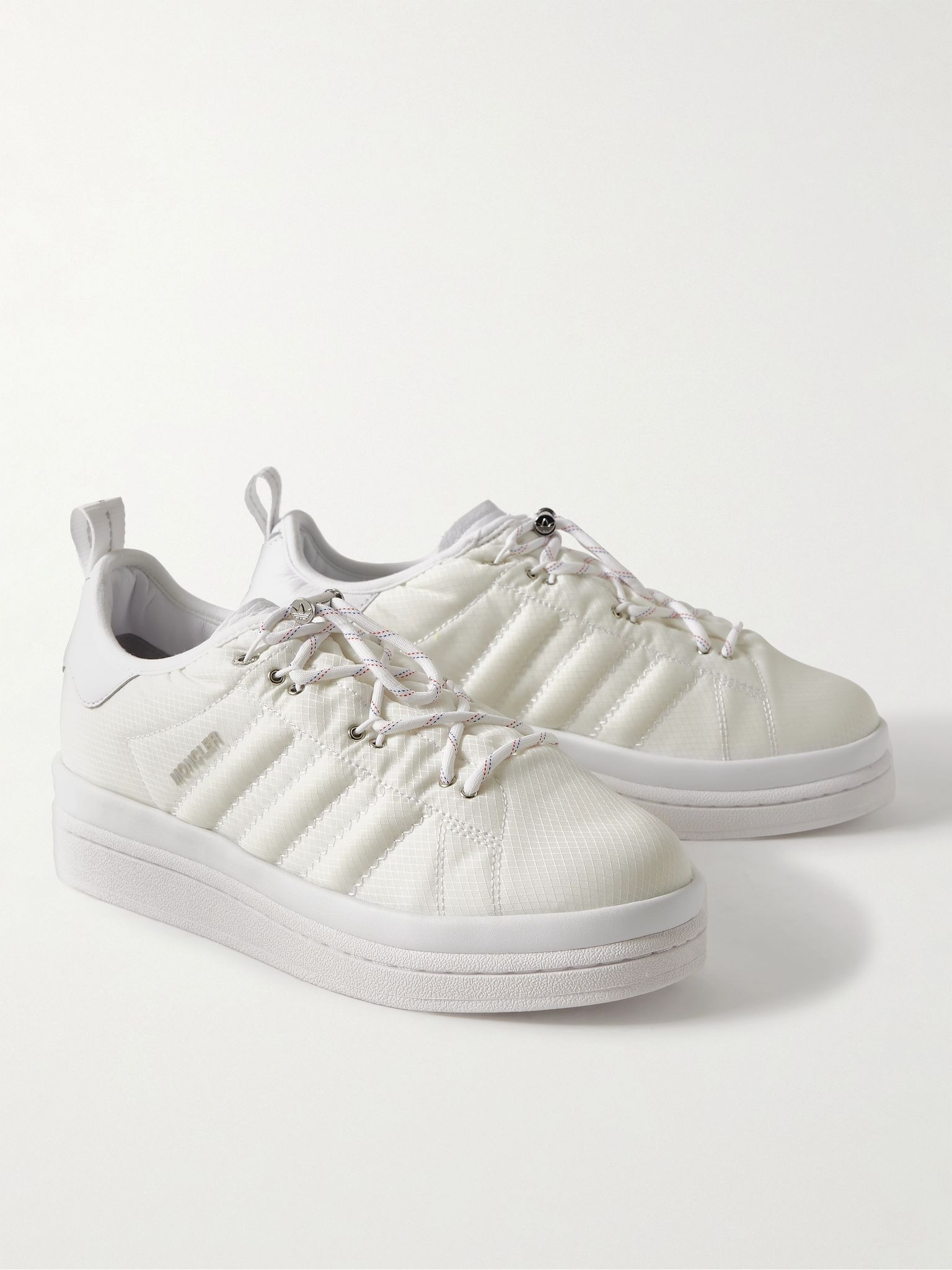 + adidas Originals Campus Leather-Trimmed Quilted GORE-TEX Sneakers White - 4