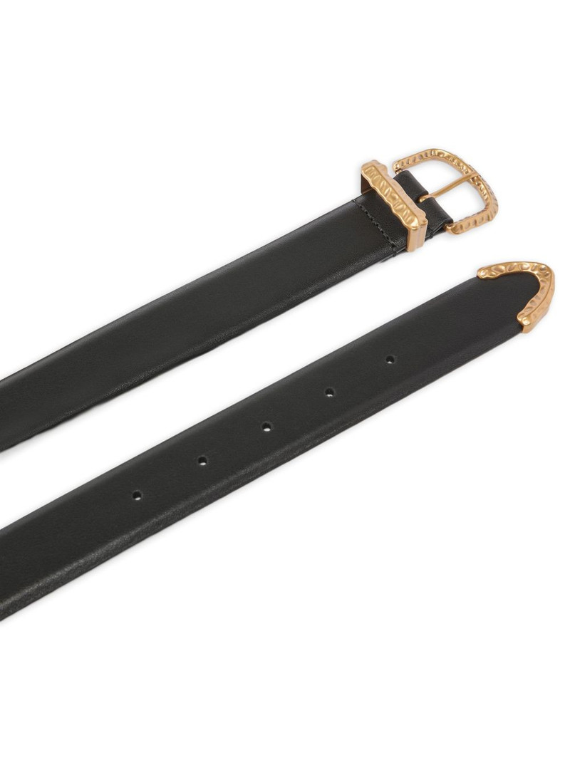 buckled leather belt 4