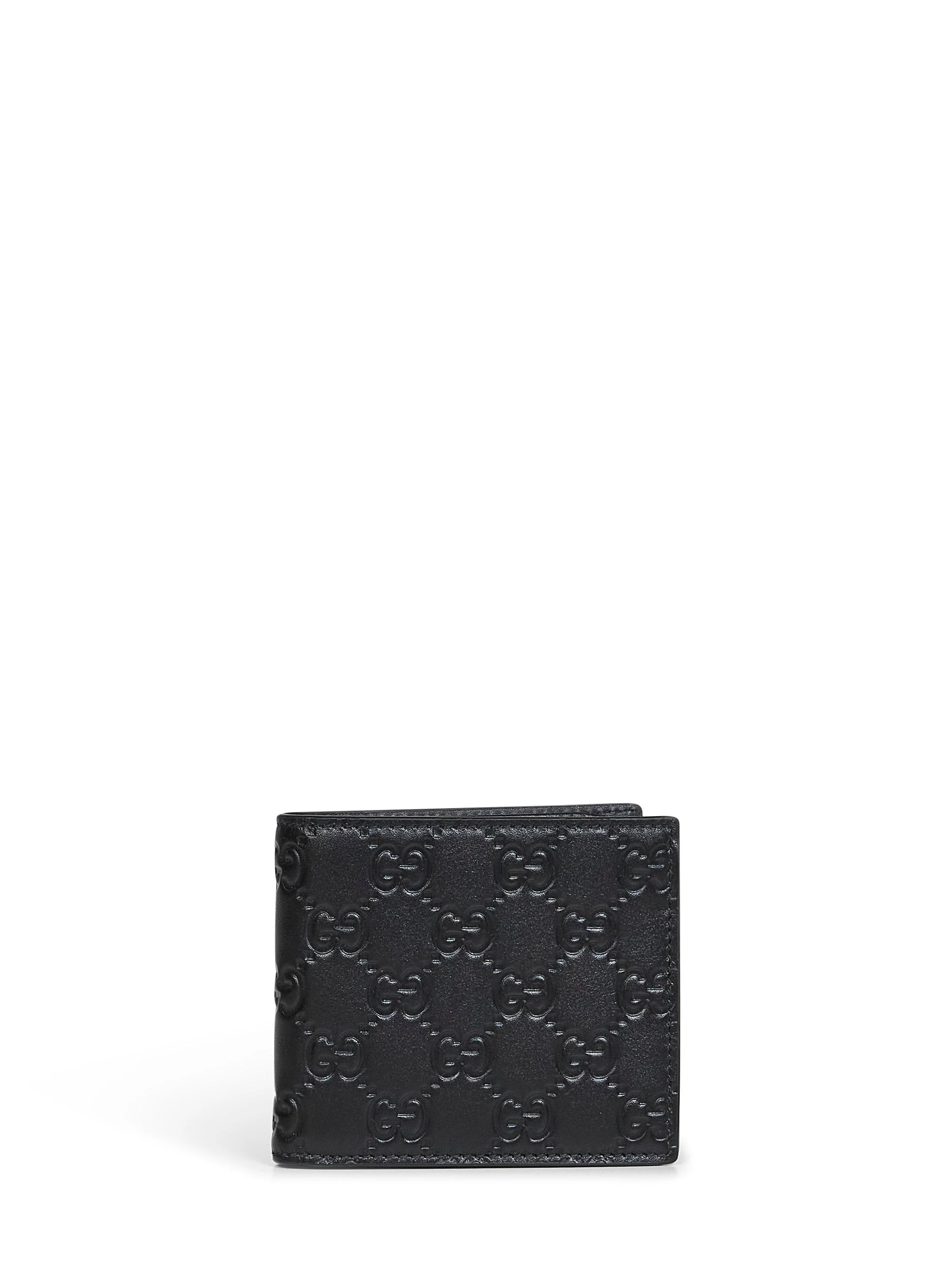 Gucci Men Black Gg Emblem Bi-Fold Wallet - 1