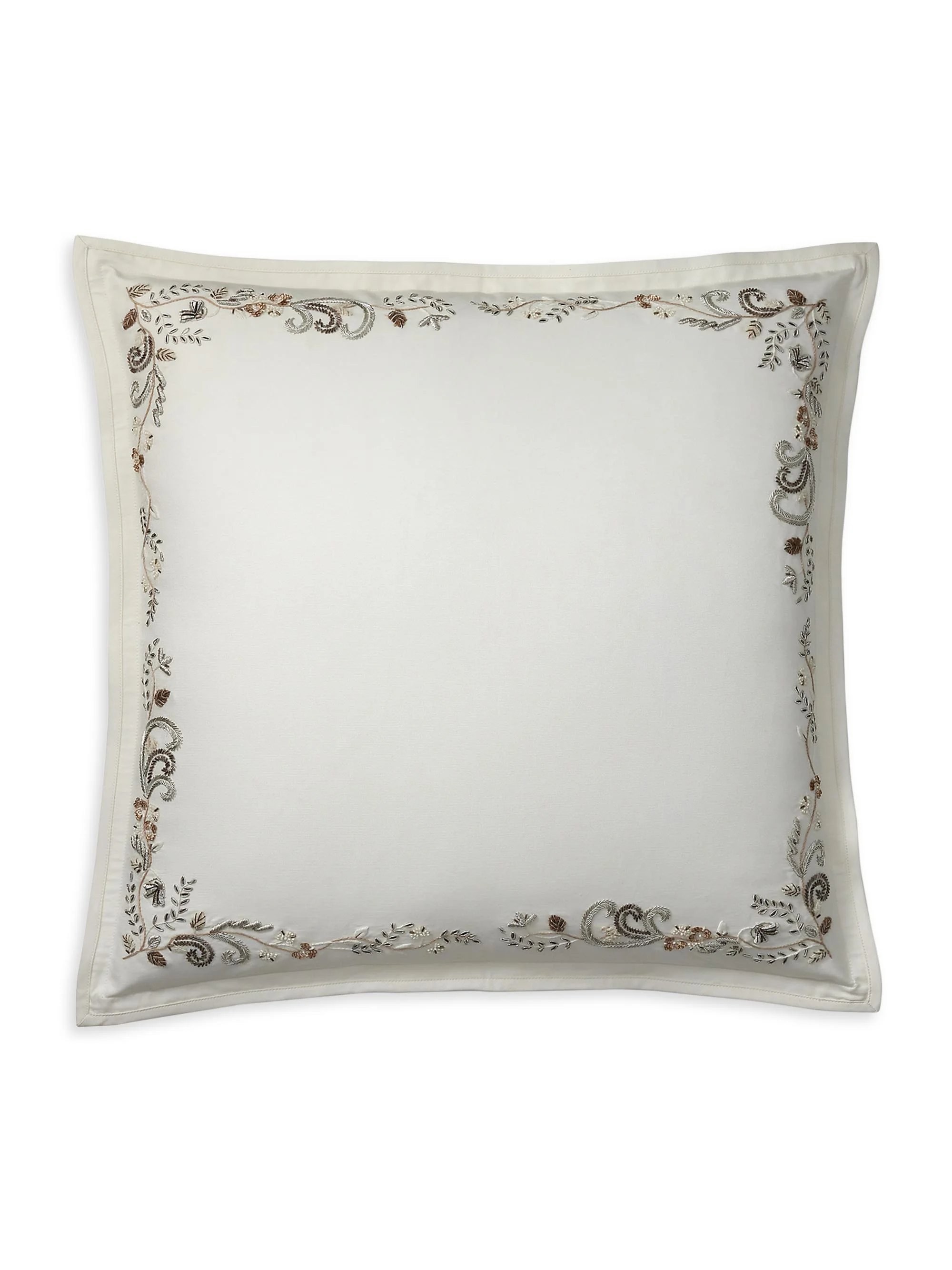 Camila Embroidered Euro Sham - True Cream - 1