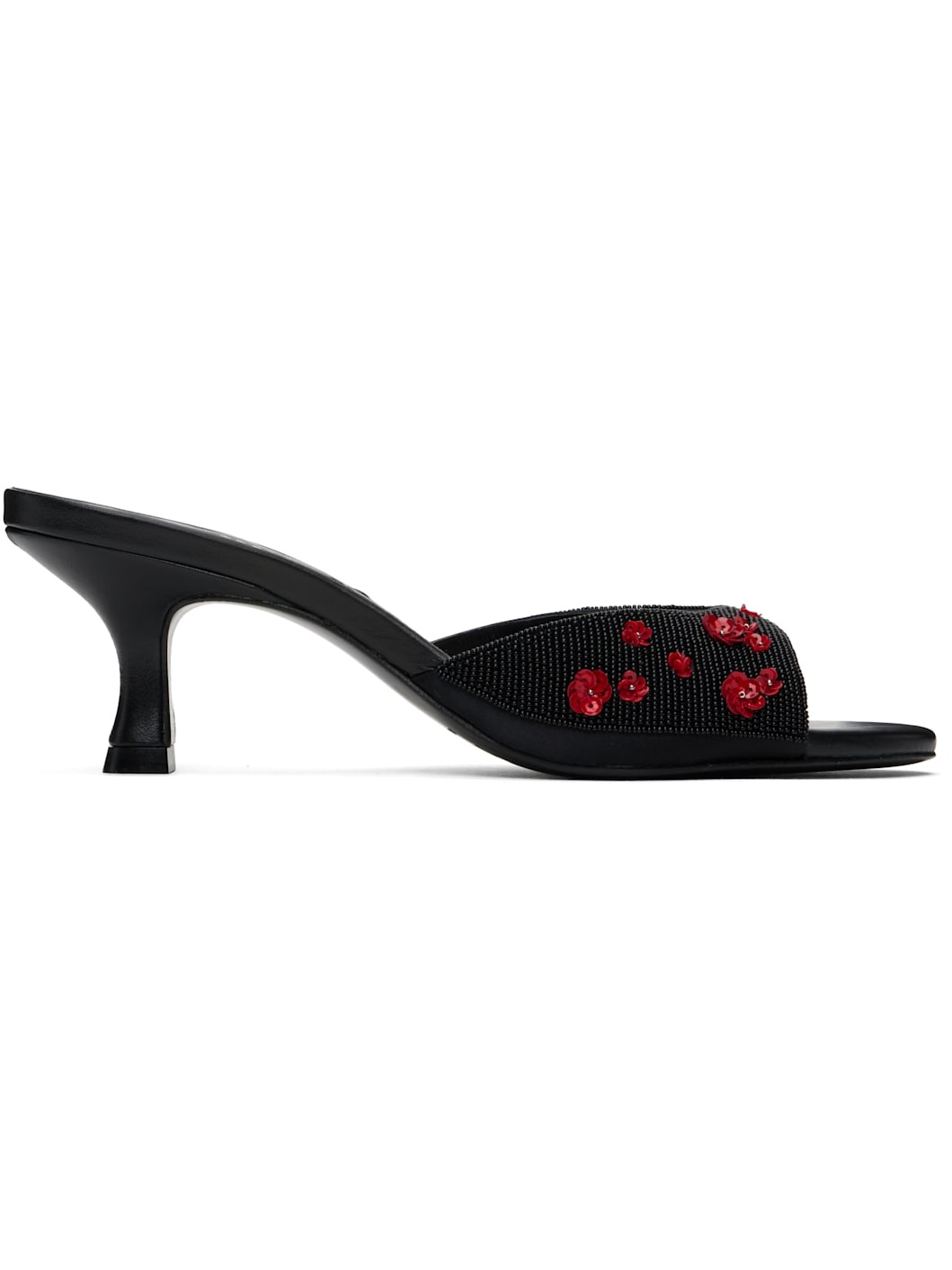 Black Brigitte Mules - 1