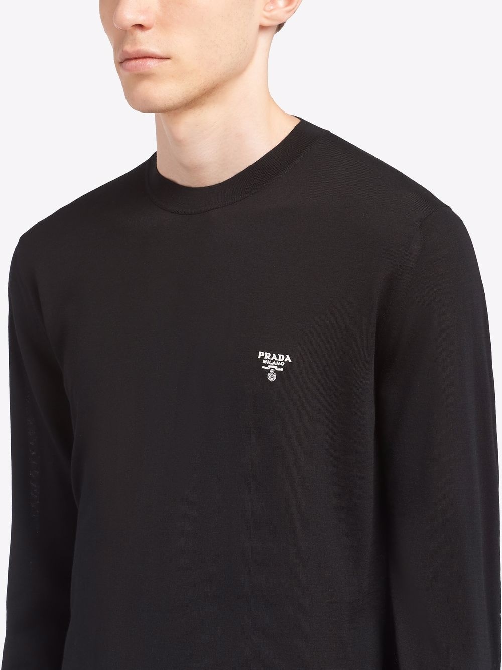 superfine wool long-sleeve jumper - 5