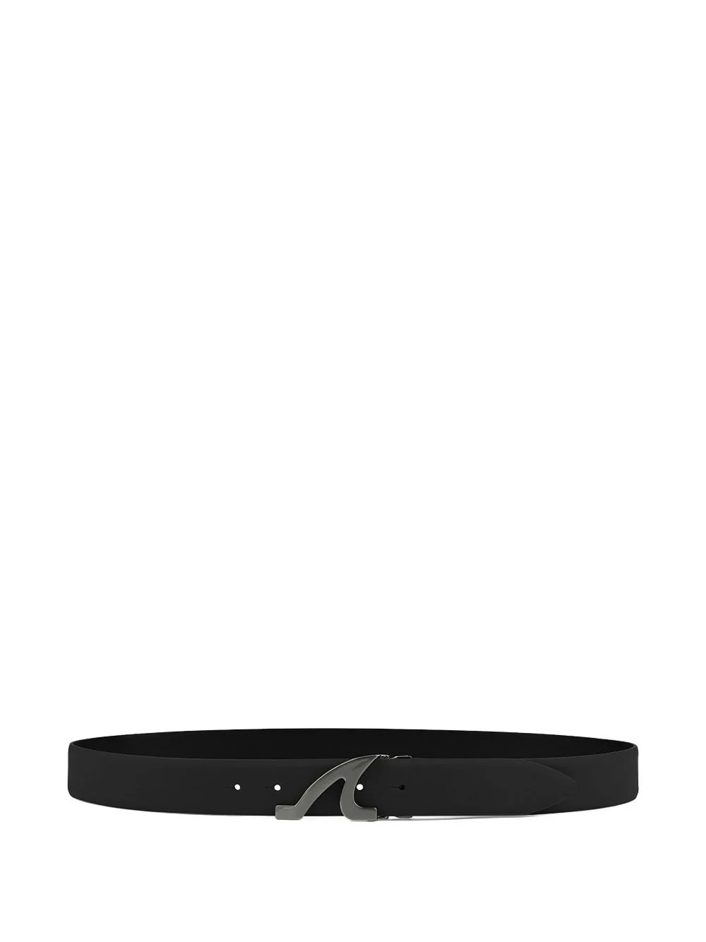 logo-buckle leather belt - 1