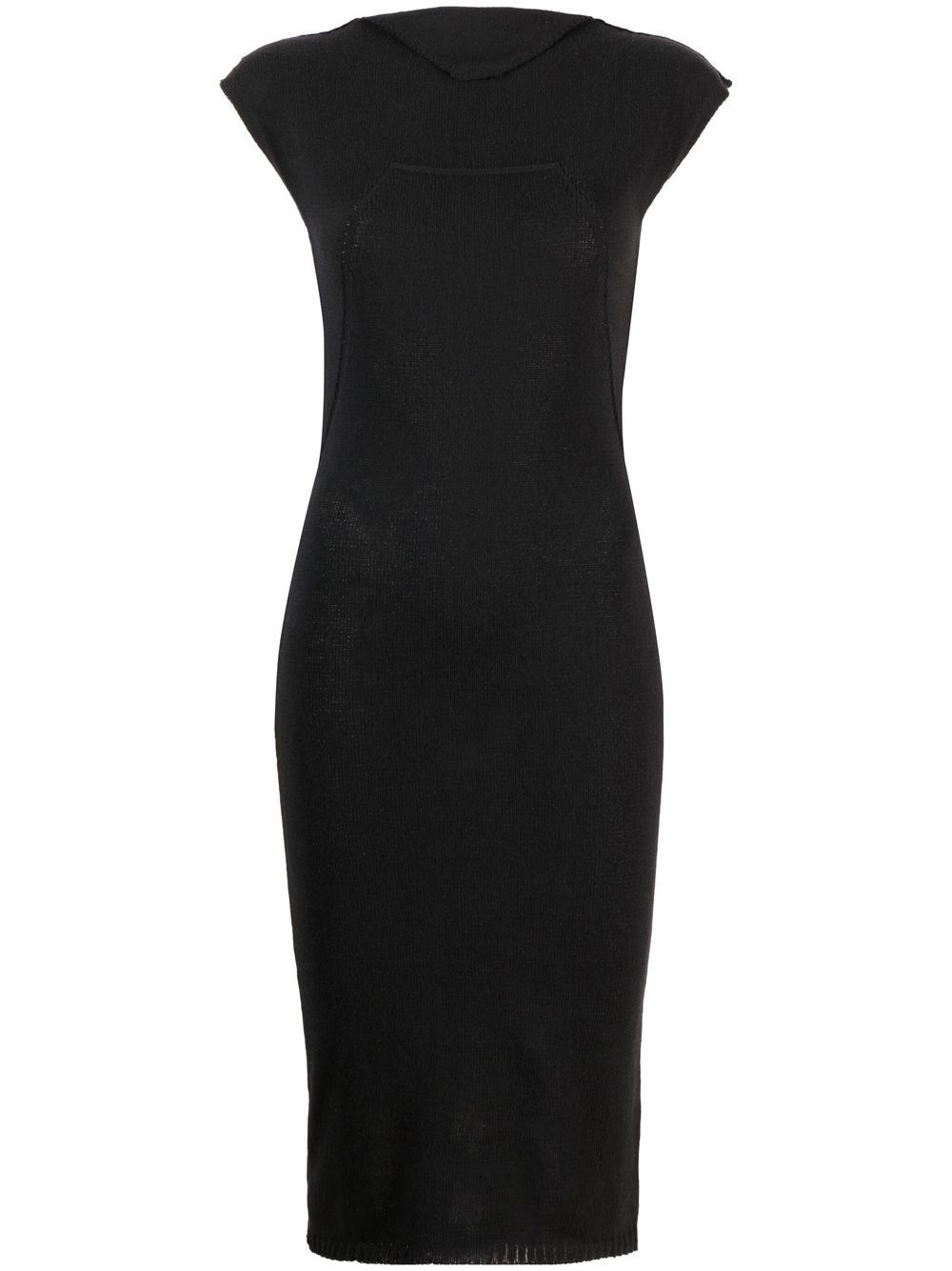 Rick Owens cap-sleeve knitted midi dress | REVERSIBLE