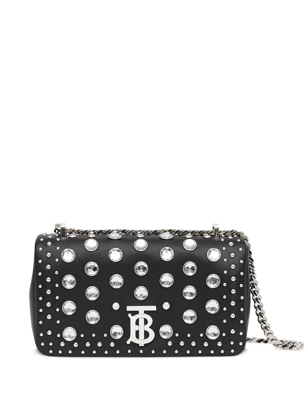 crystal embellished shoulder bag - 1