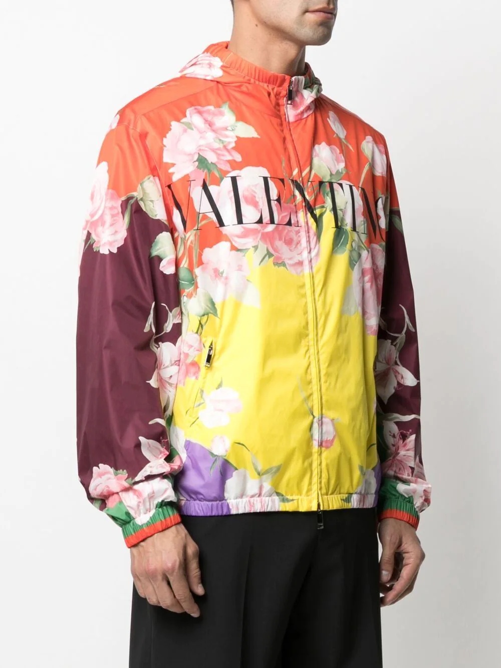 floral-print hooded jacket - 3