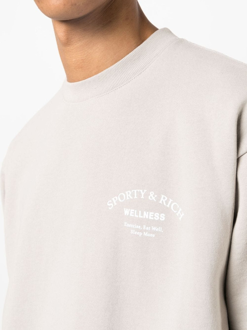 logo-print crew-neck sweatshirt 5