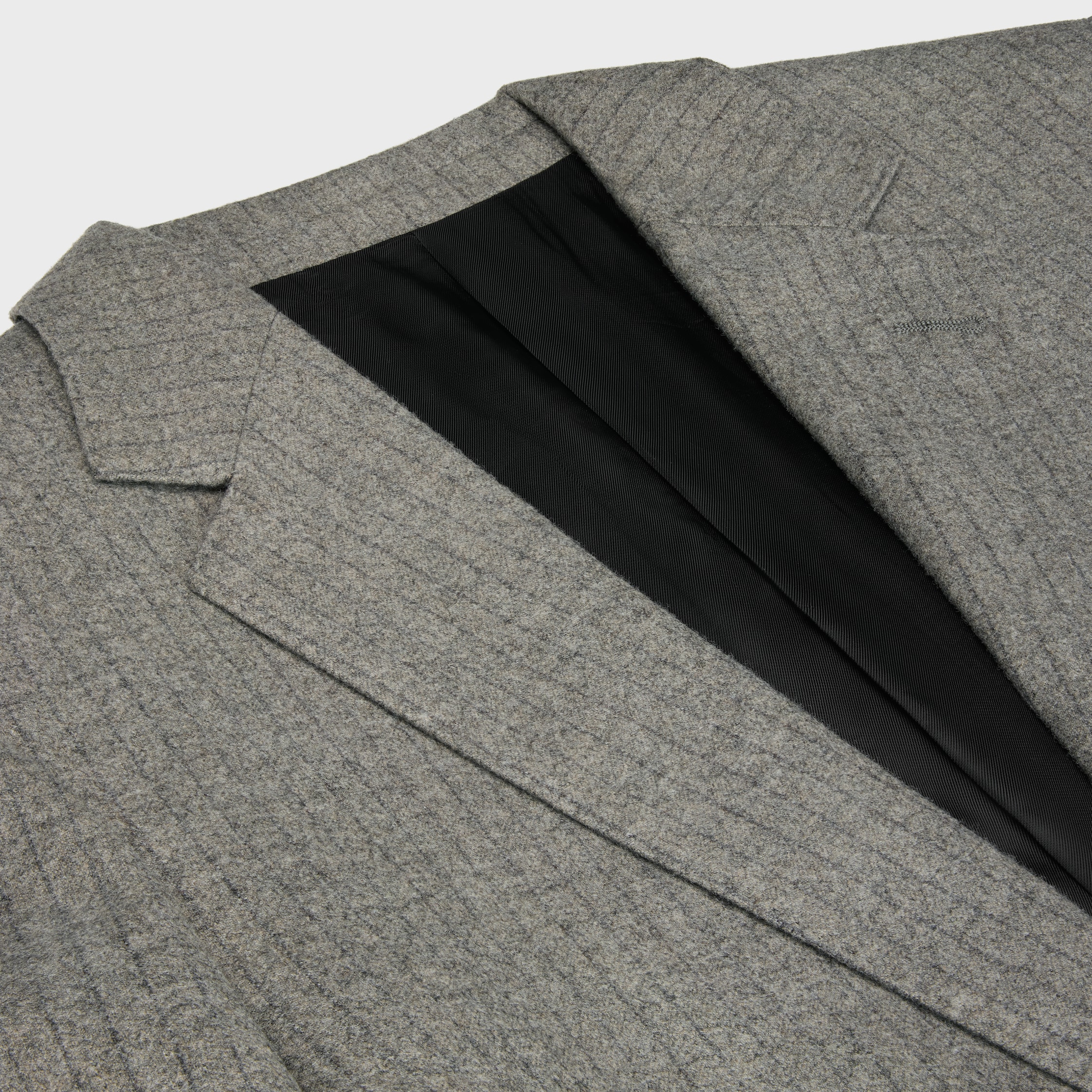 classic jacket in striped flannel - 3