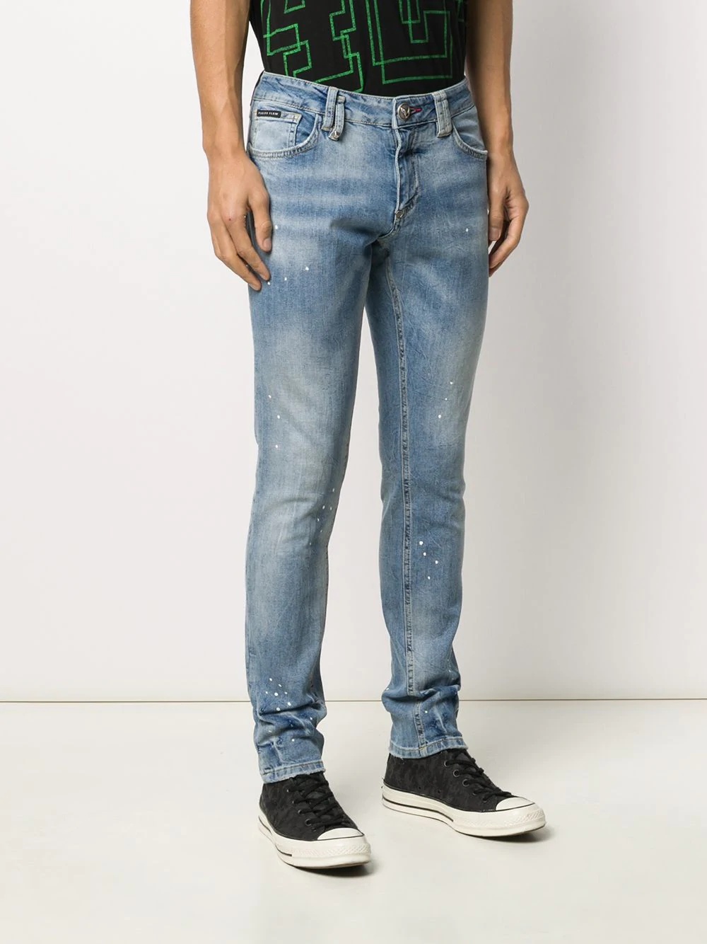 stonewashed slim-fit jeans - 3