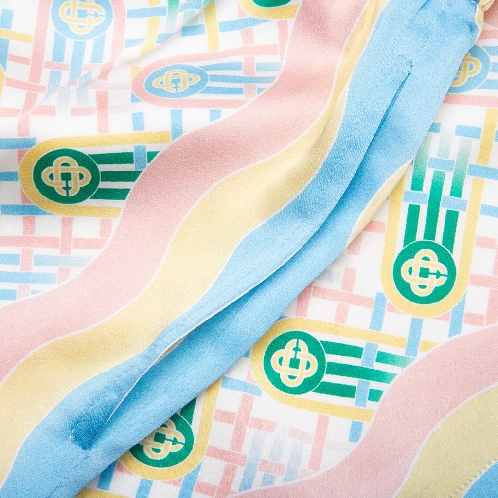 SILK SHORTS WITH DRAWSTRINGS - PING PONG PRINT - 3