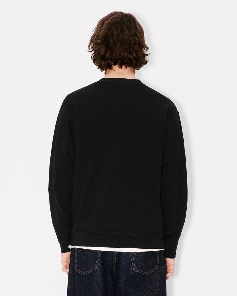 'Boke Flower' embroidered cardigan in Merino wool 4