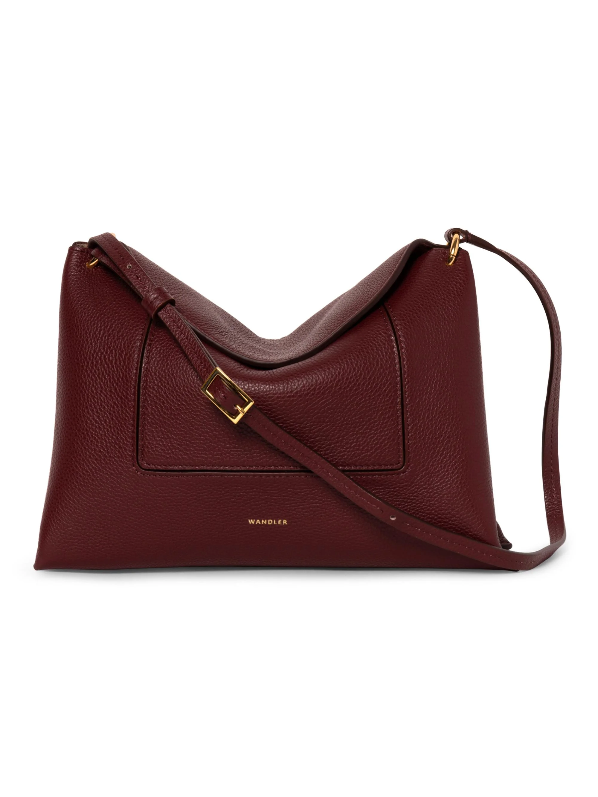 Women's Penelope Slouch Leather Shoulder Bag - Acai Crust - 1