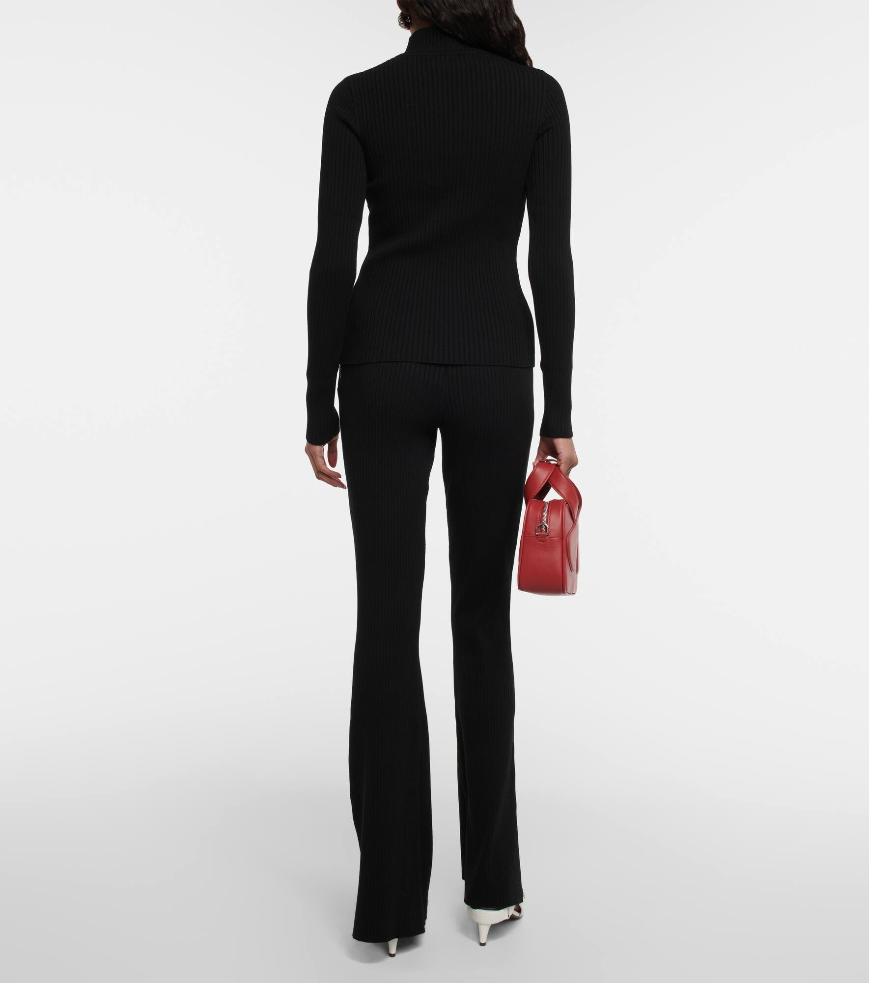 Ribbed-knit mockneck sweater - 3