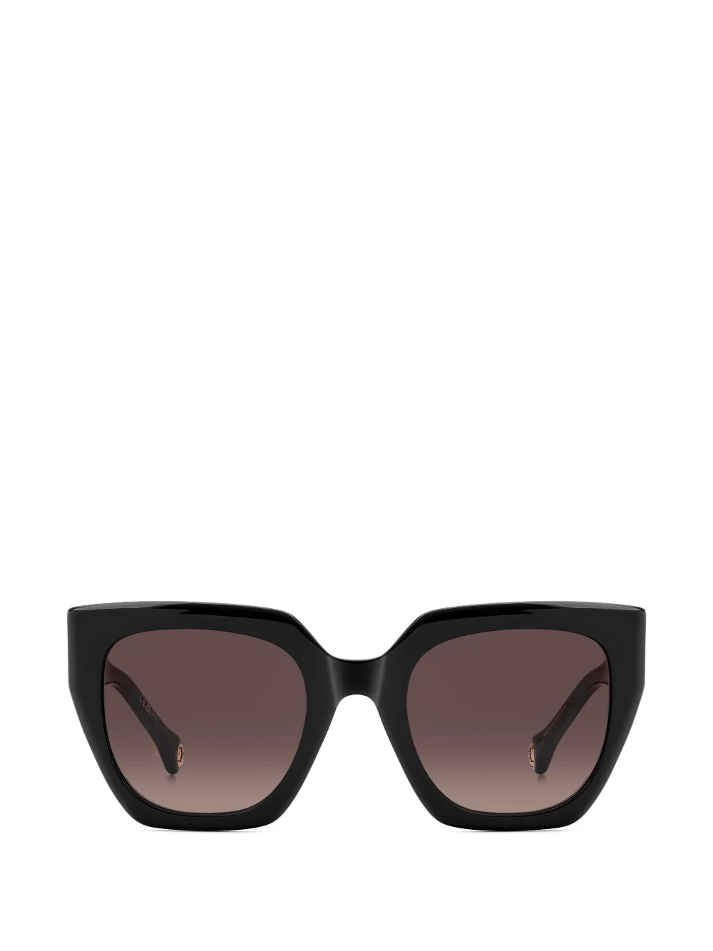 monogram-plaque geometric-frame sunglasses - 1