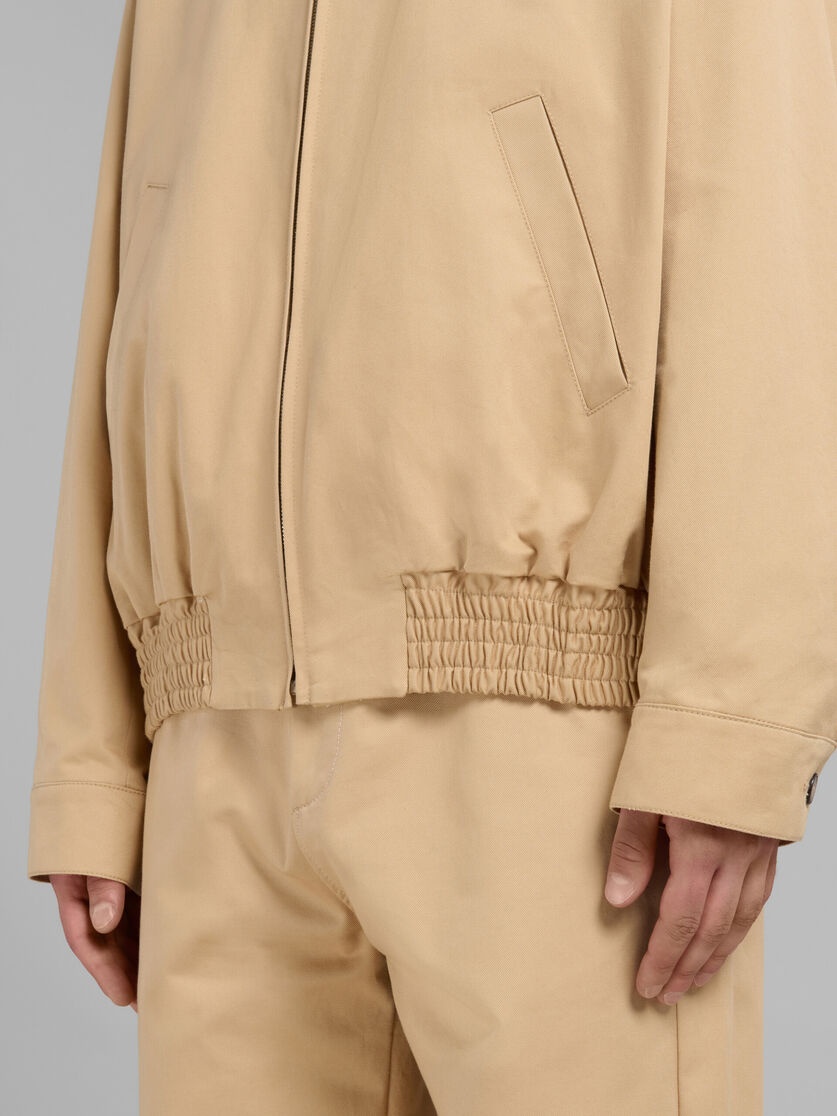 BEIGE BIO GABARDINE OVERSIZED BOMBER - 5