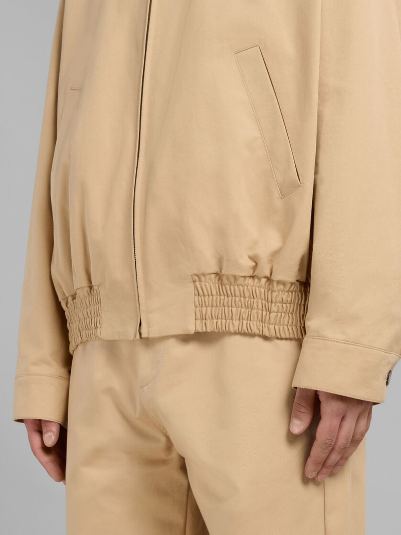 BEIGE BIO GABARDINE OVERSIZED BOMBER 5