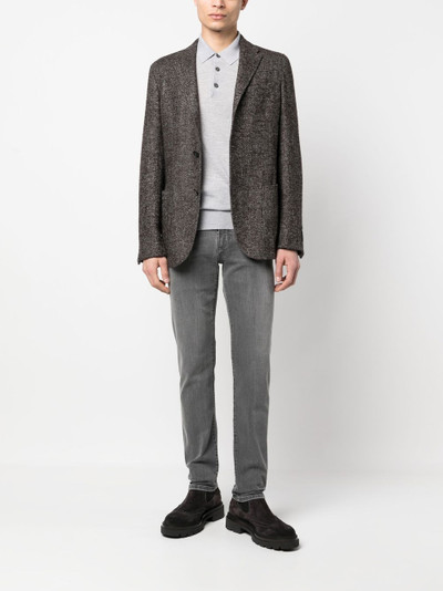 ZEGNA long-sleeve wool polo shirt outlook