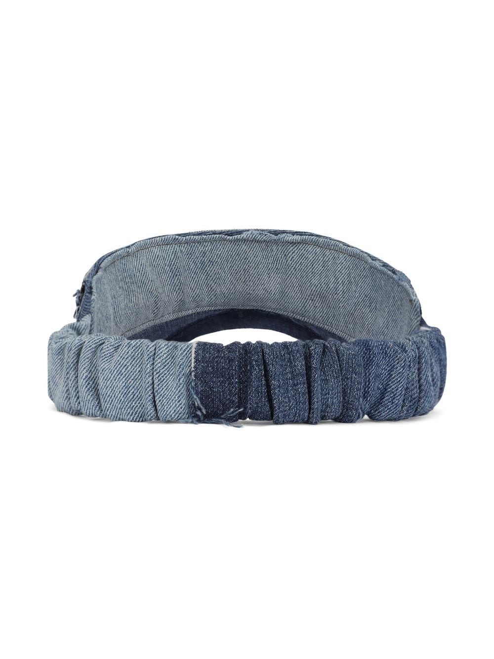patchwork-detail denim visor - 2