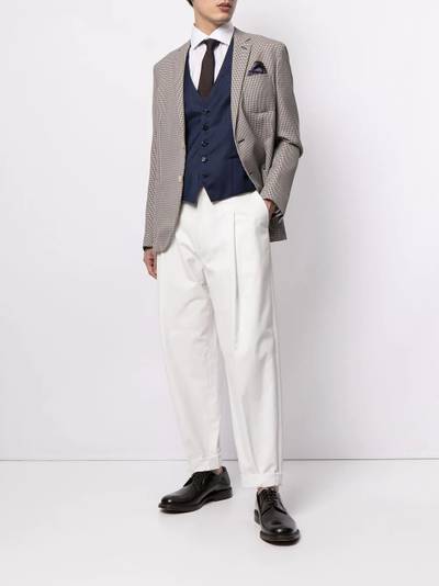 Brioni buttoned-up striped gilet outlook