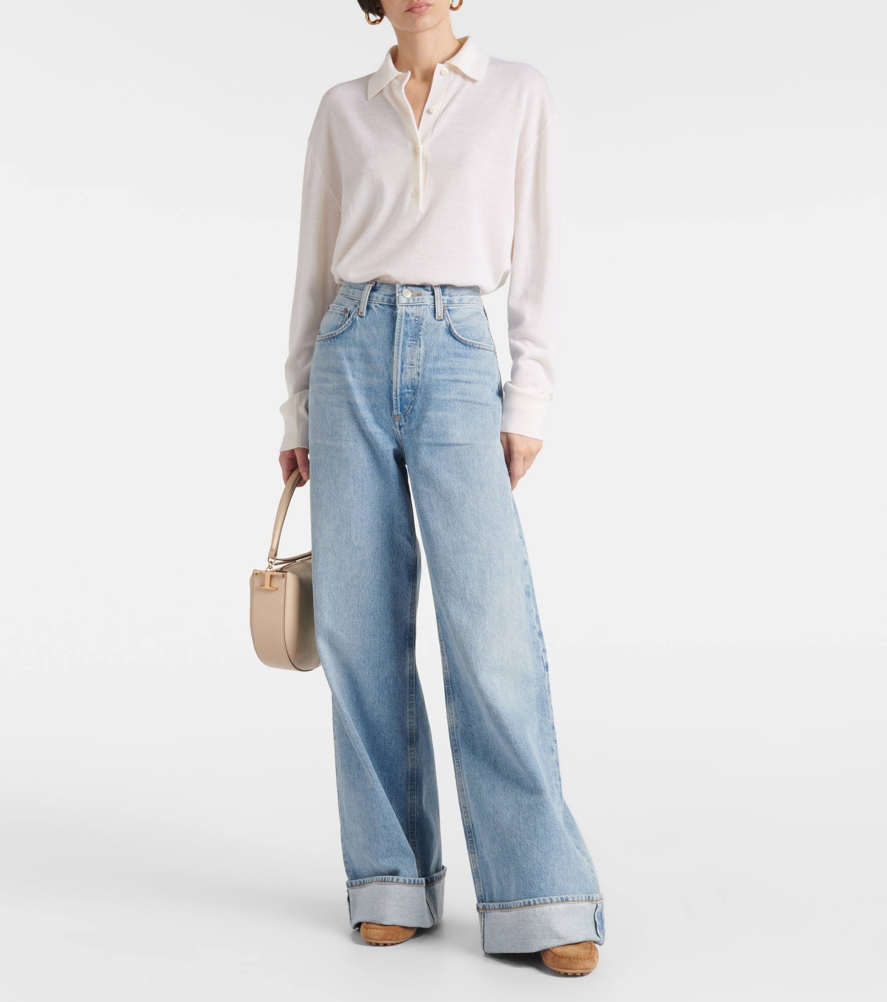 Dame high-rise wide-leg jeans - 7