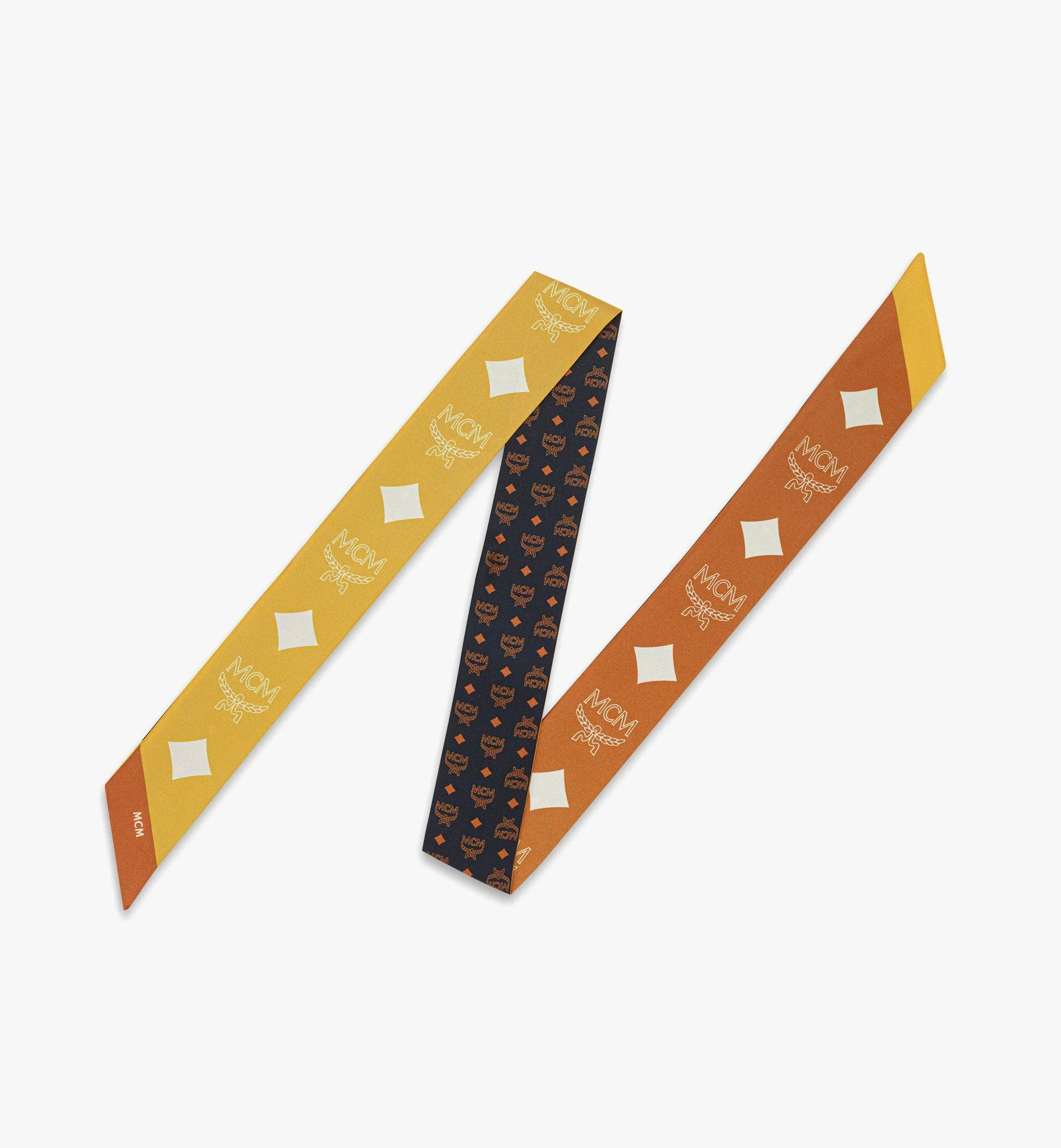 Reversible Monogram Print Petite Scarf in Organic Silk - 1