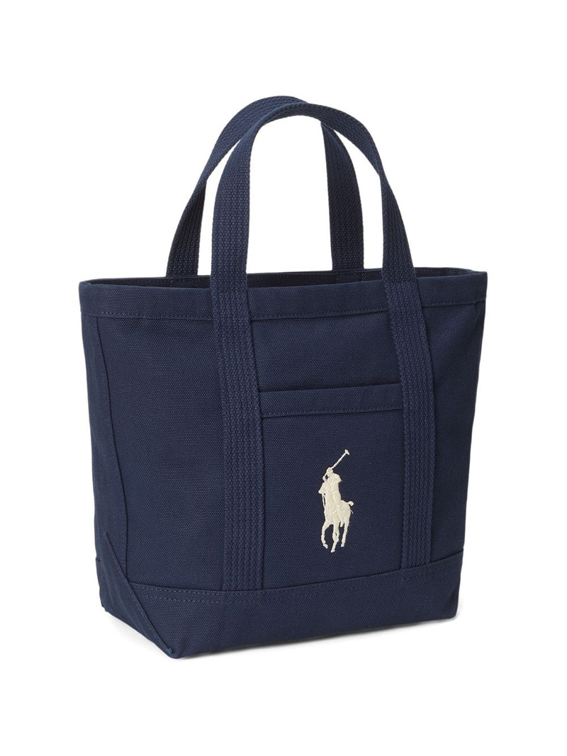 embroidered-logo top-handle tote bag 3