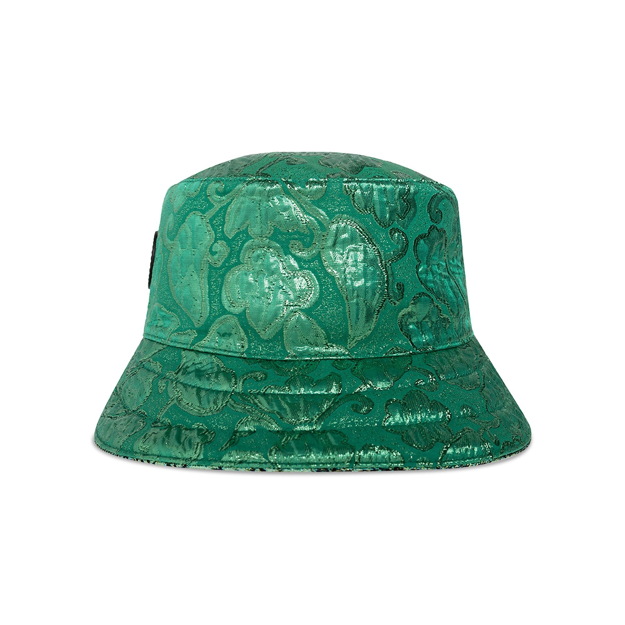 Gucci Metallic Jacquard Reversible Bucket Hat 'Green' - 1