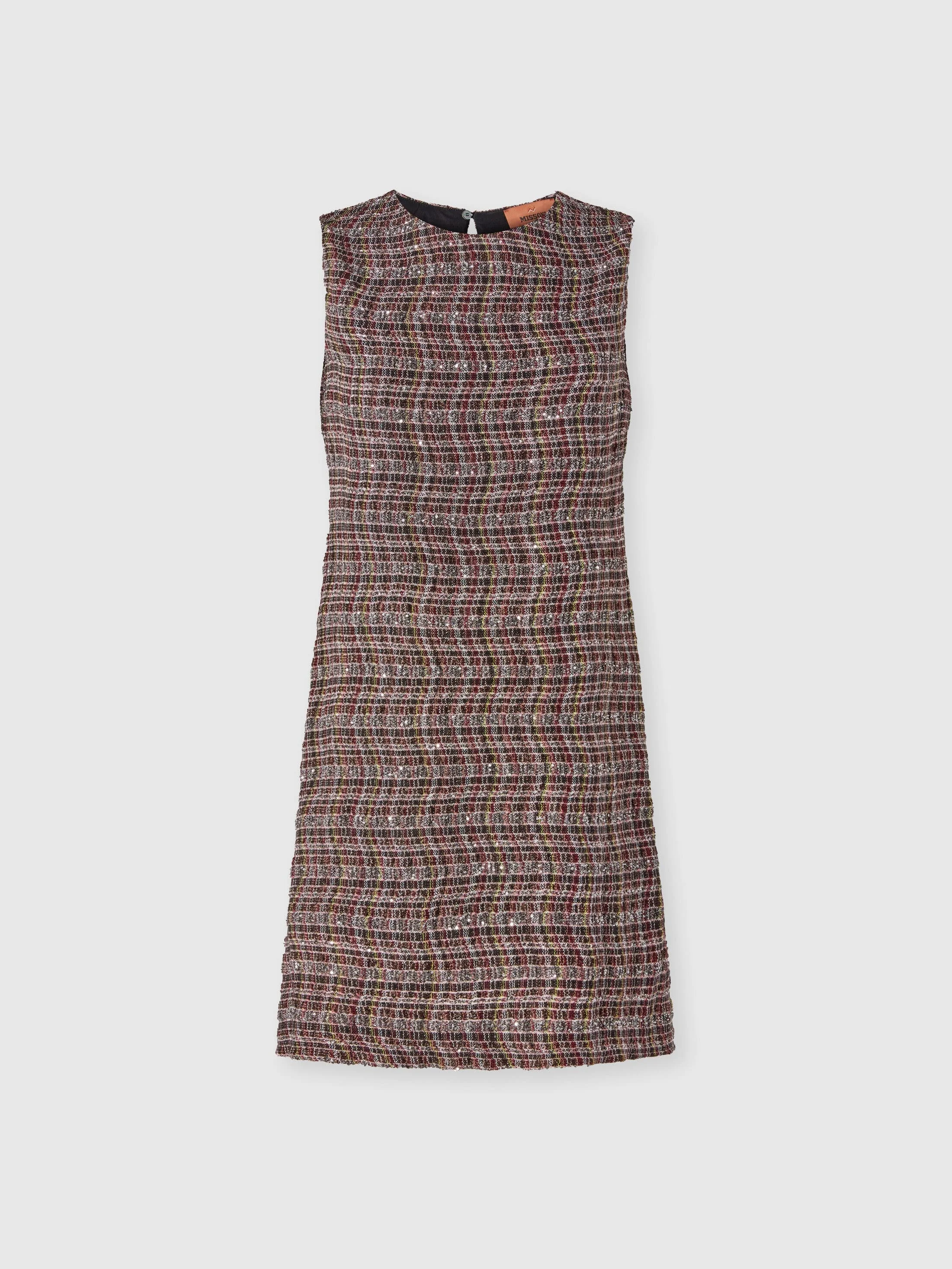 Missoni Mini Dress With Check Pattern in Pink & Brown at Nordstrom - 1