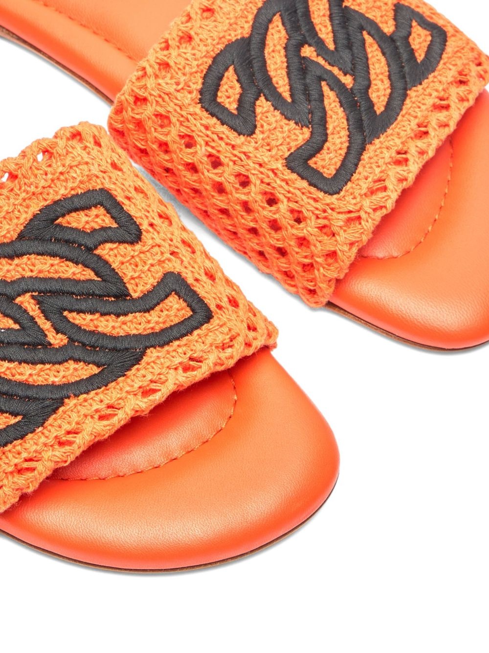 crochet-embellished flat sandals - 5