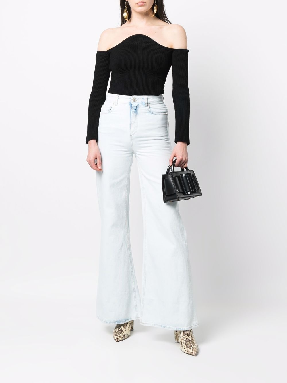 high-waist wide-leg jeans - 2