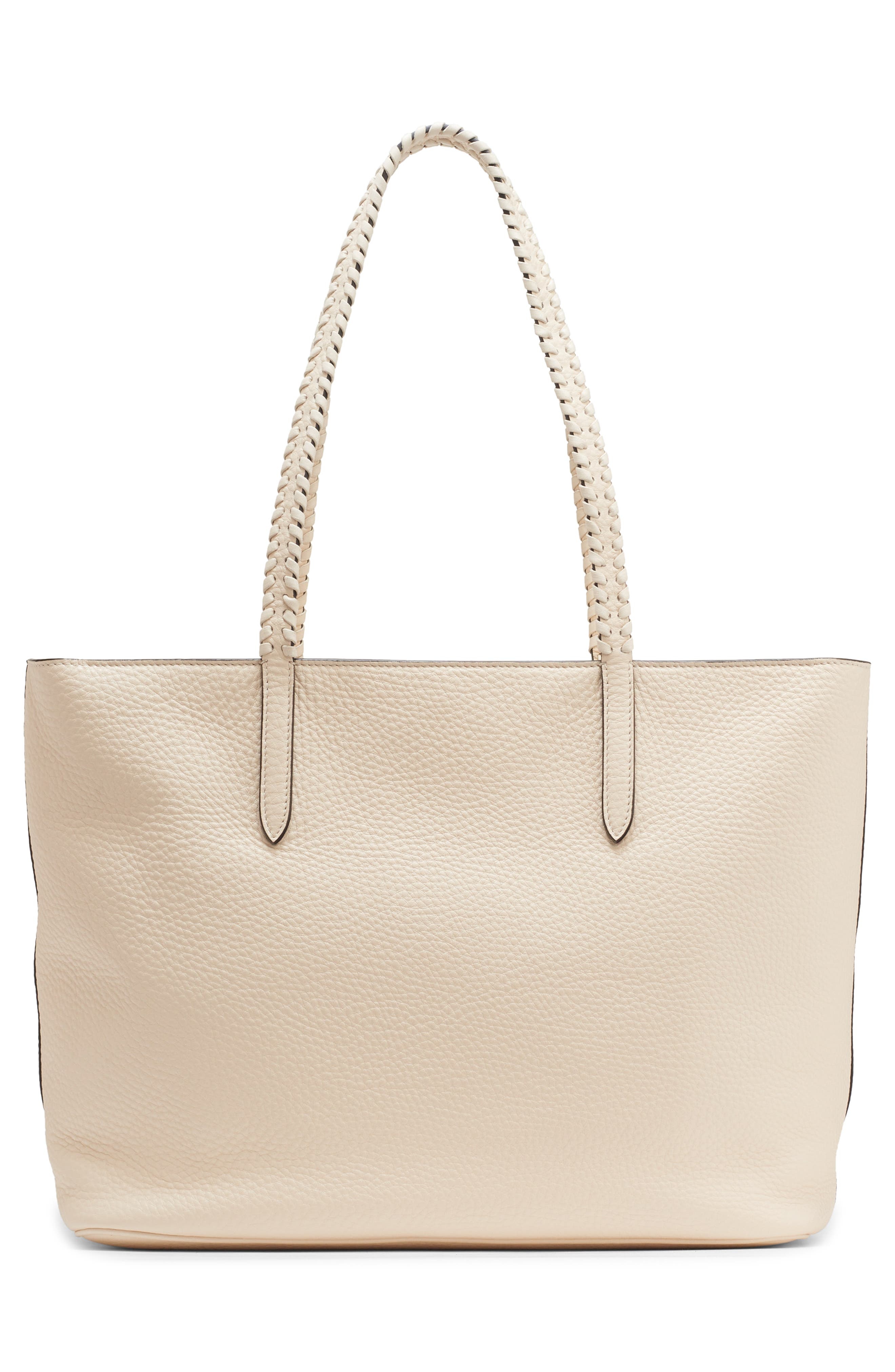Valentino Garavani Nellcôte Leather Shopper in Light Ivory at Nordstrom - 3