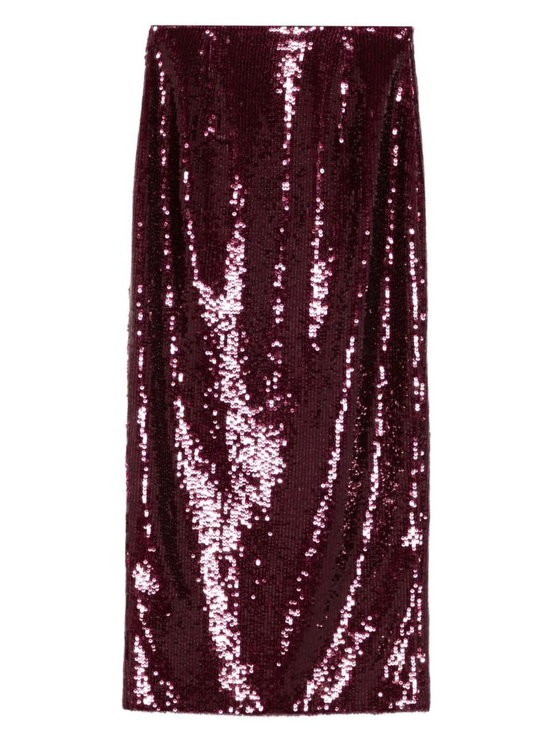 ROLAND MOURET sequin-embellished skirt outlook
