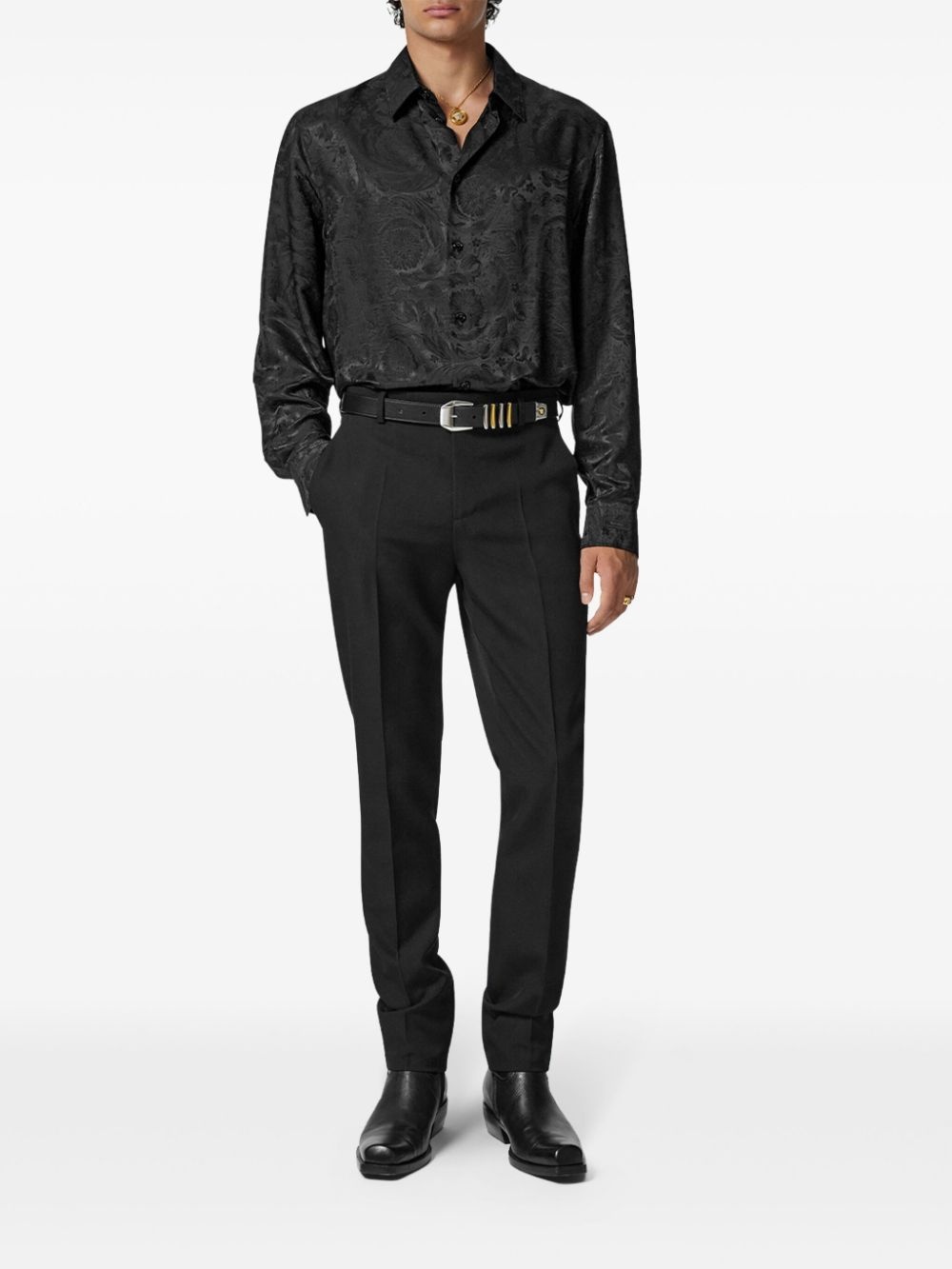 Barocco-jacquard shirt - 2