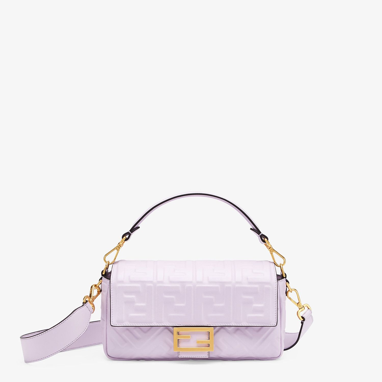 Lilac nappa leather FF Signature bag - 1