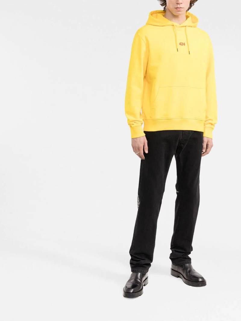 424 logo-embroidered hoodie outlook