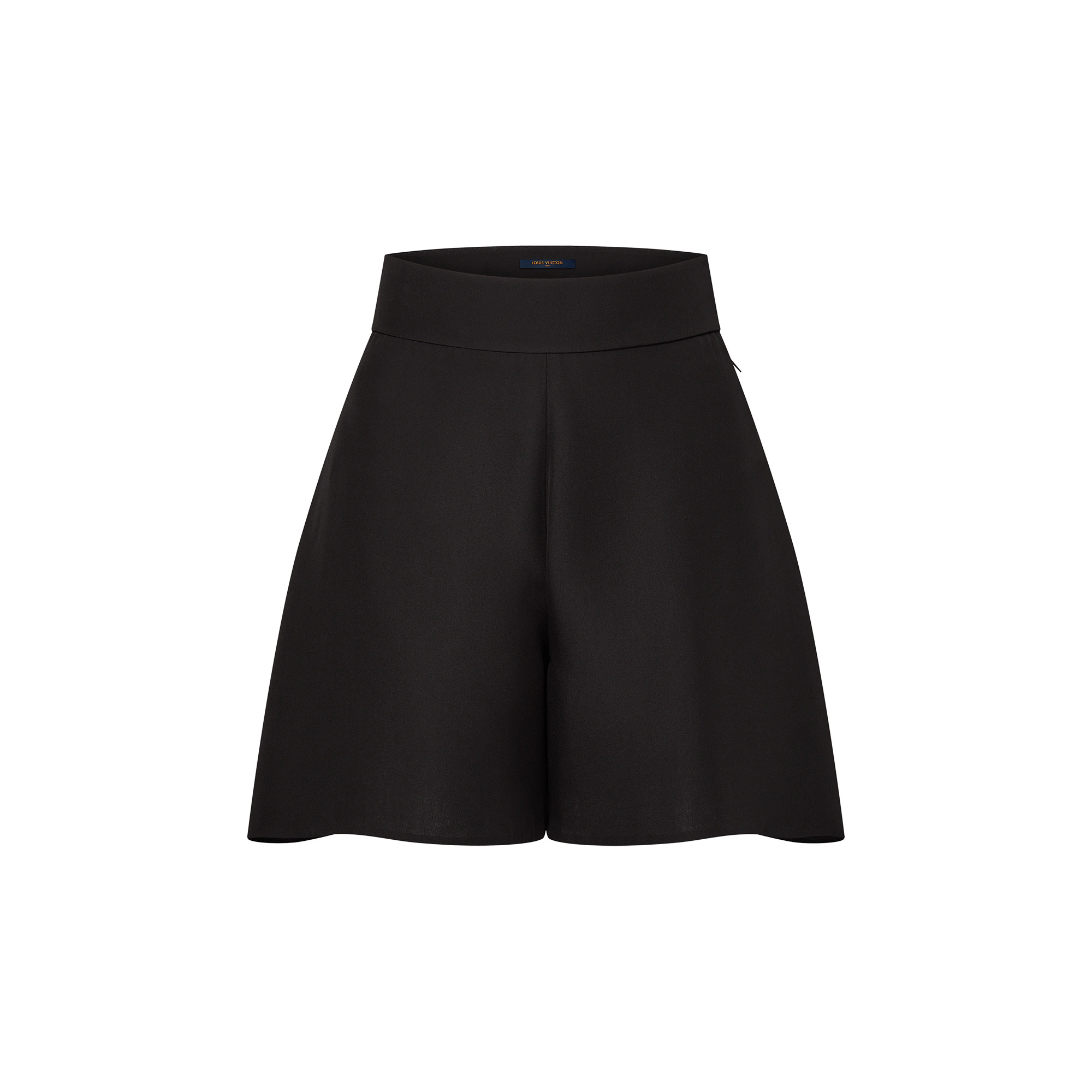 Wide-Leg Cady Shorts - 1