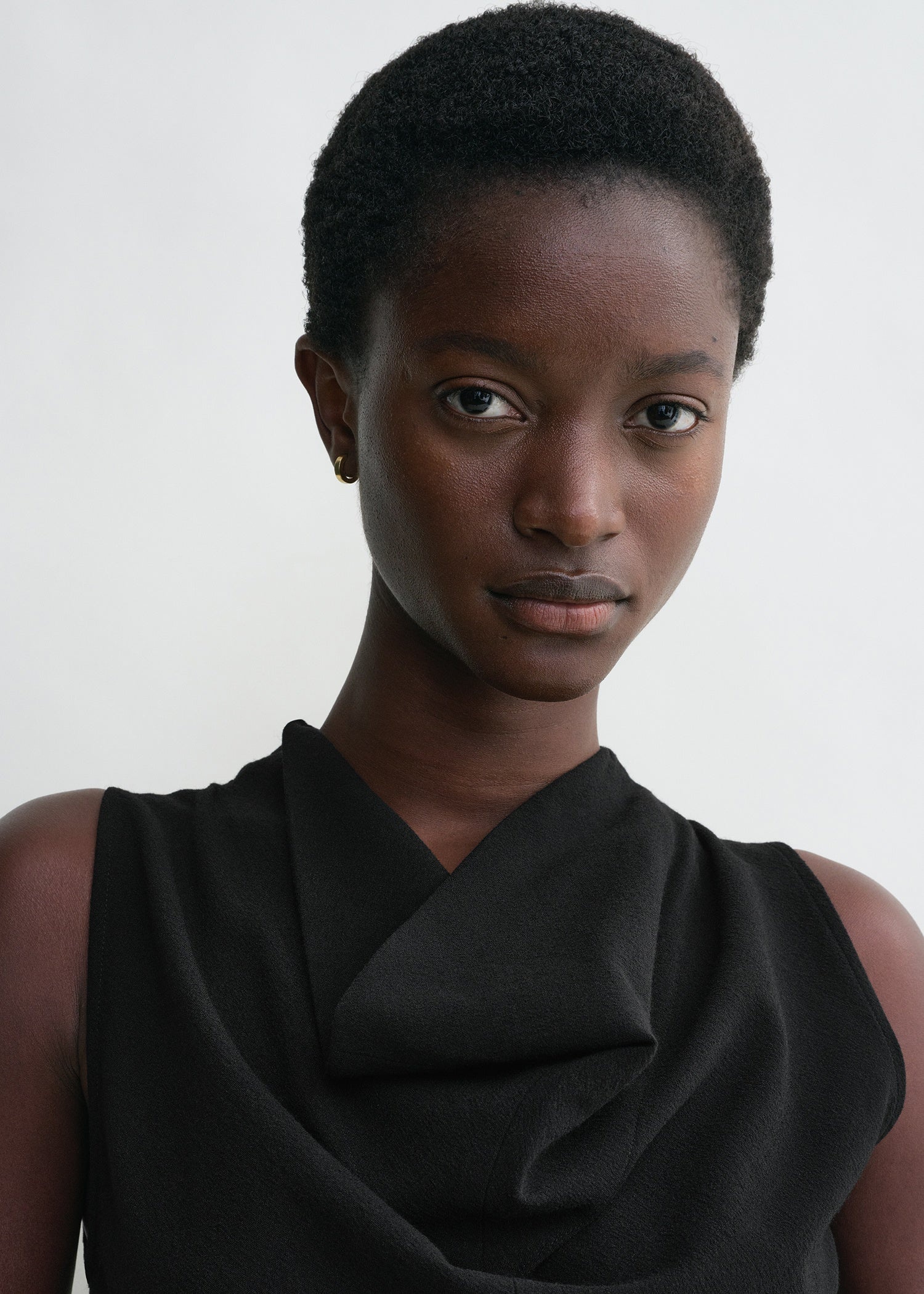 Cowl-neck top black - 4