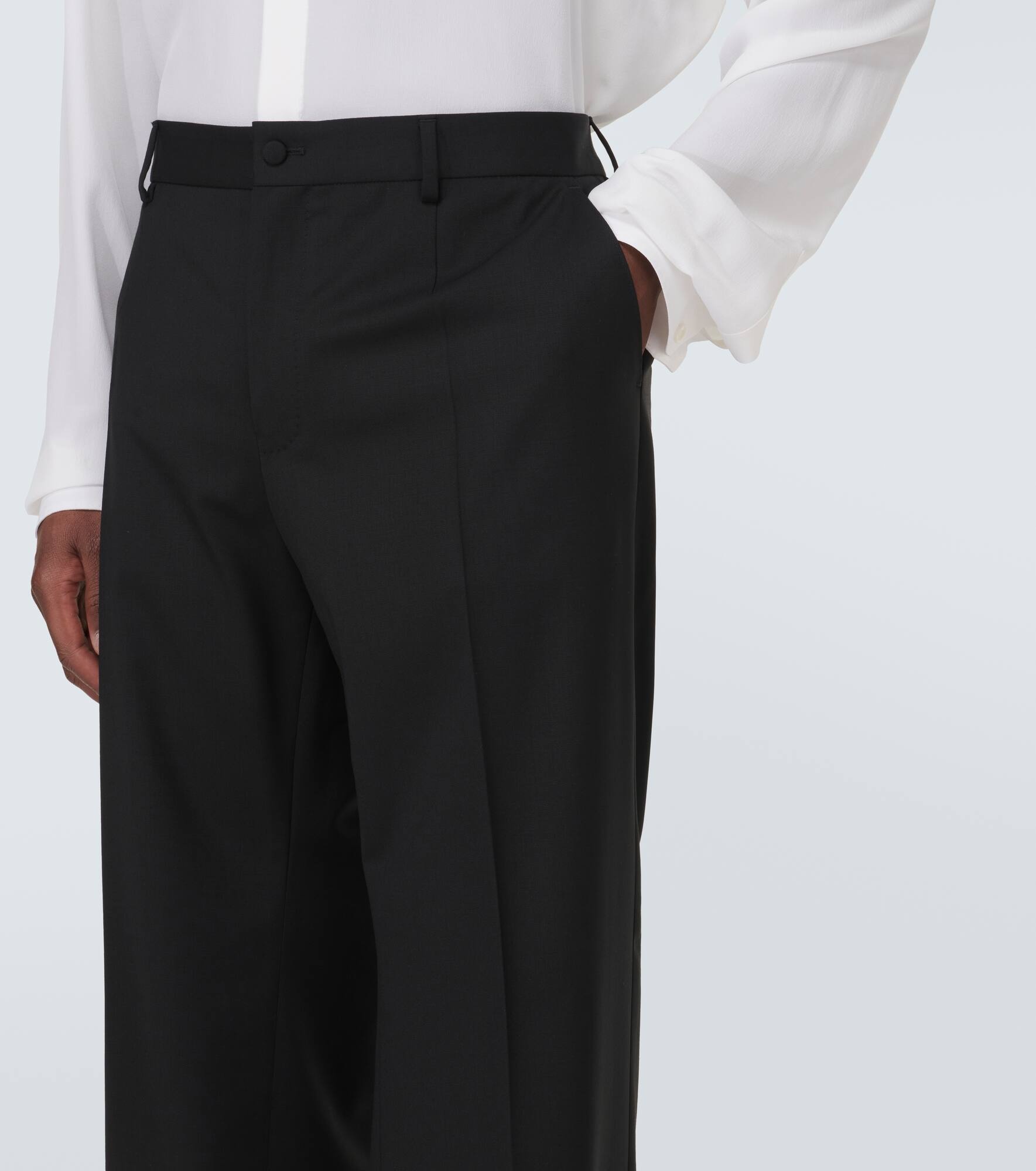 Wool-blend straight pants - 5