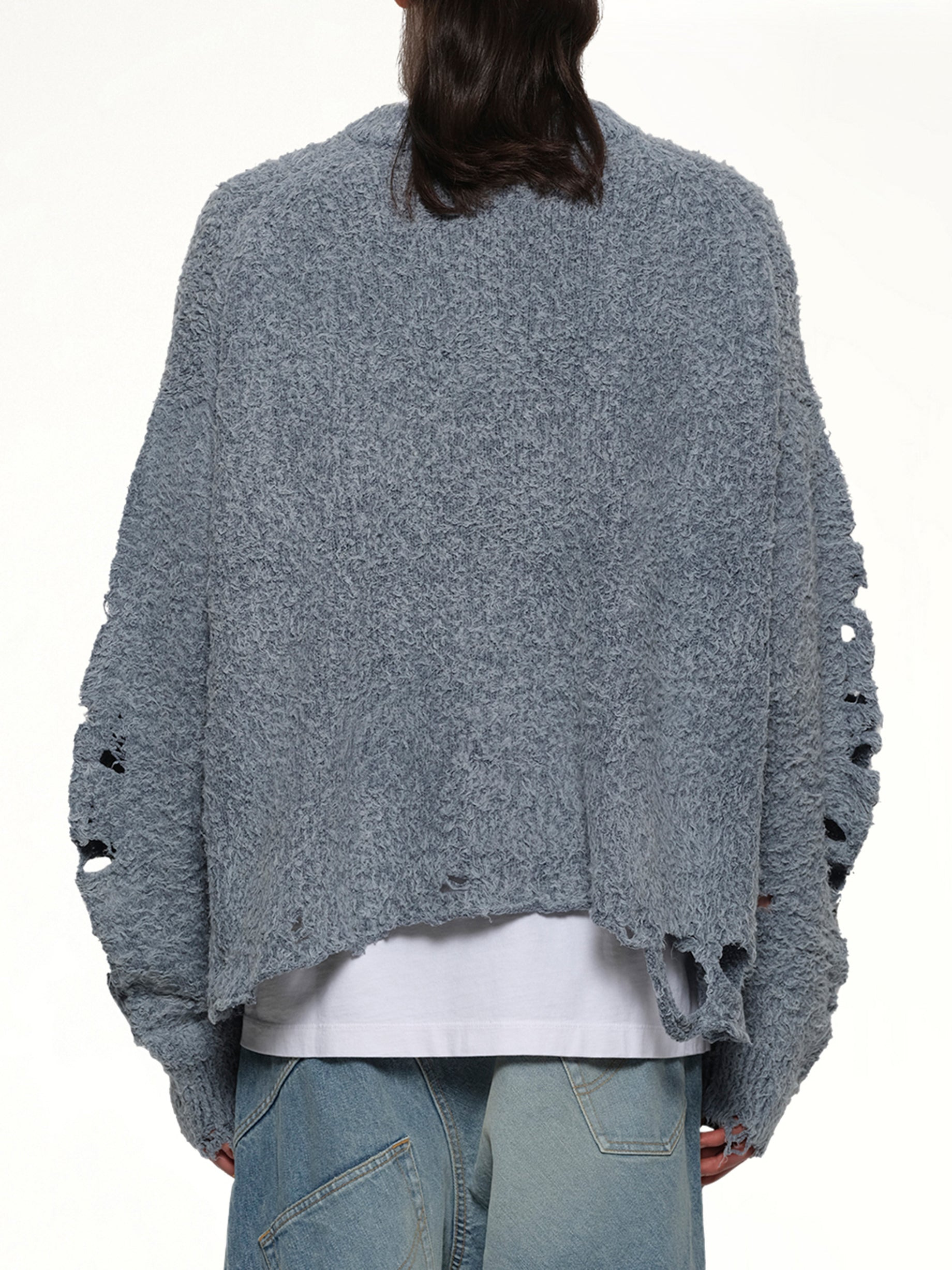 Ribcage Knit Pullover in Blue - 5