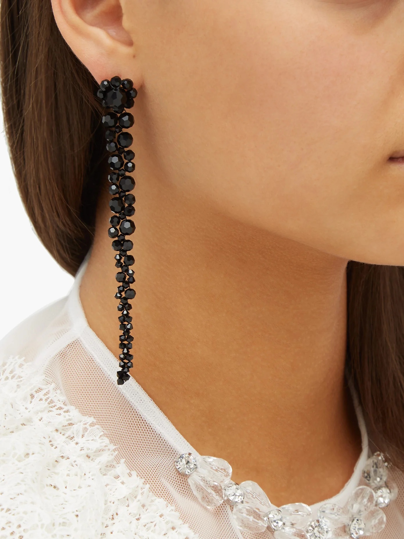 Drip crystal-embellished earrings - 2